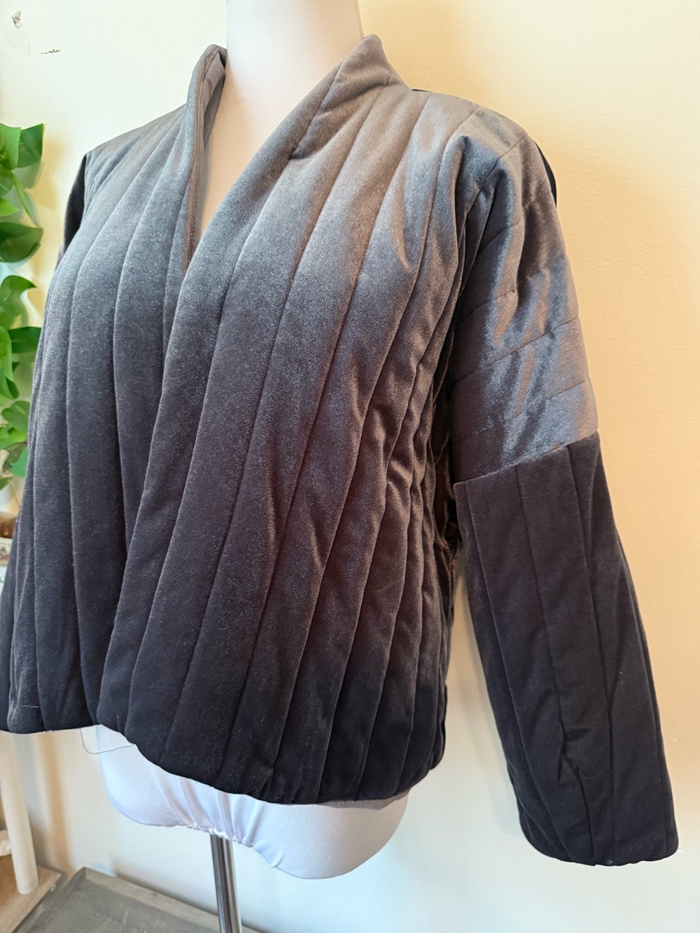 Grey Velvet Jacket - Picture 2 of 5